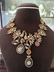 MS(2002)Sabyasachi inspired peacock theme necklace set