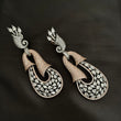 Dual tone Cz Earrings