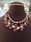 CH(1140)Sophia double layer necklace set