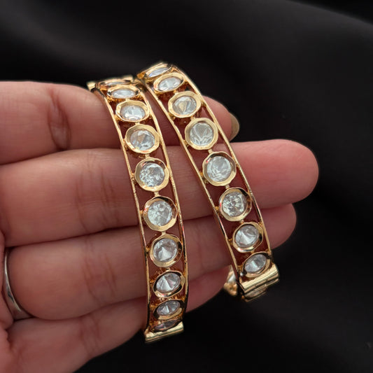 Polki openable single line bangles