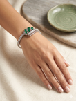 Emerald coloured stone bracelet