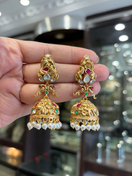MF(253)Gold plated earrings