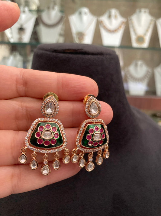 Open polki choker necklace