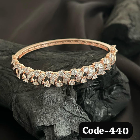 925 Hallmark Silver, Rose Gold Finish Bracelet