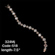 925 Hallmark, Rose Gold Finish, Mop Bracelet