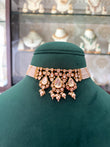 Gold plated moissanite choker