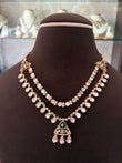 ER(730)Helena double layer Polki necklace set
