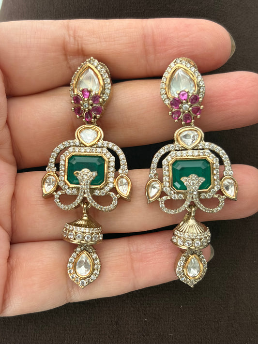 TS(776)Rohini antique Polki necklace set