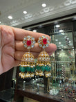 Multi colour Polki jhumki