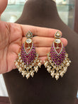 CH(676)Nitya antique finish Polki Earrings