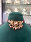 Gold plated moissanite choker
