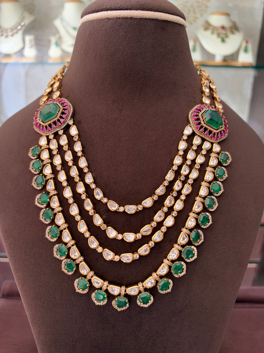 MP(2306)Siddhika antique layering necklace set