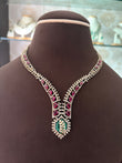CH(712)Rosalie designer necklace set
