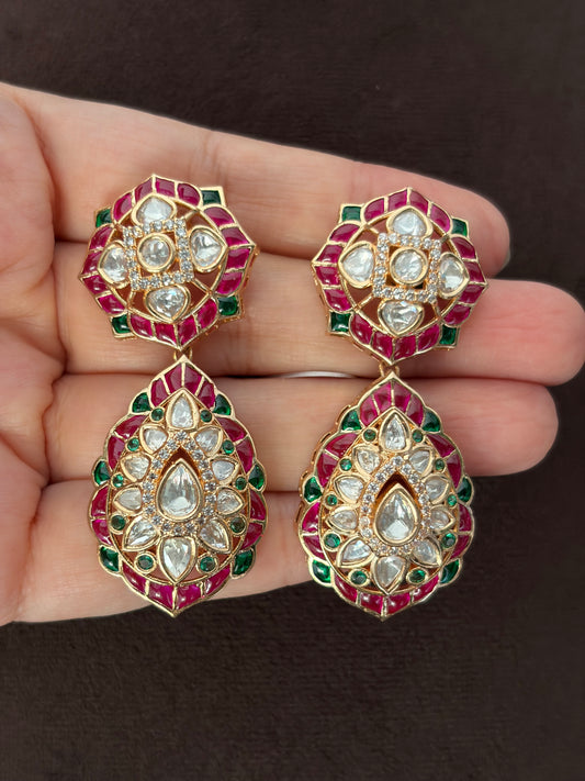 KS(390)Avantika Polki Earrings
