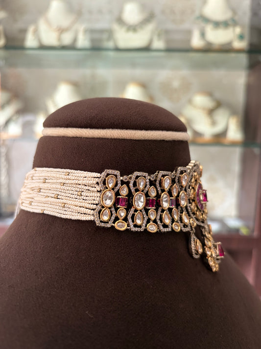 SL(1130)Yamini antique choker set