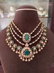 AR(2373)Meera layering Polki necklace set