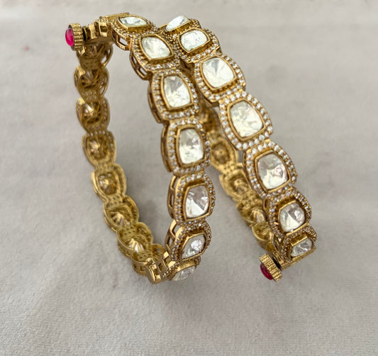 Sh(733)Tarabai single line Polki bangle