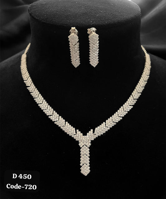 925 Hallmark Silver CZ Necklace Set