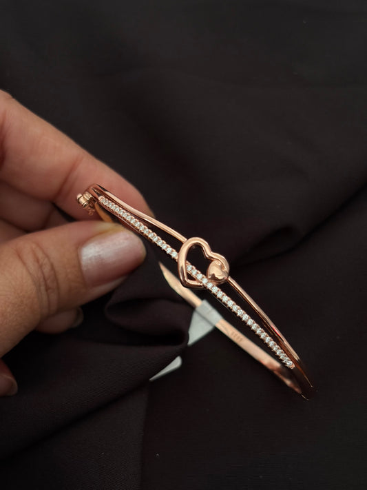 92.5 silver bracelet in rose gold polish