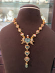 CH(1268)Amelia designer peacock necklace set