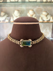 CH(741)Josephine antique doublet stone choker
