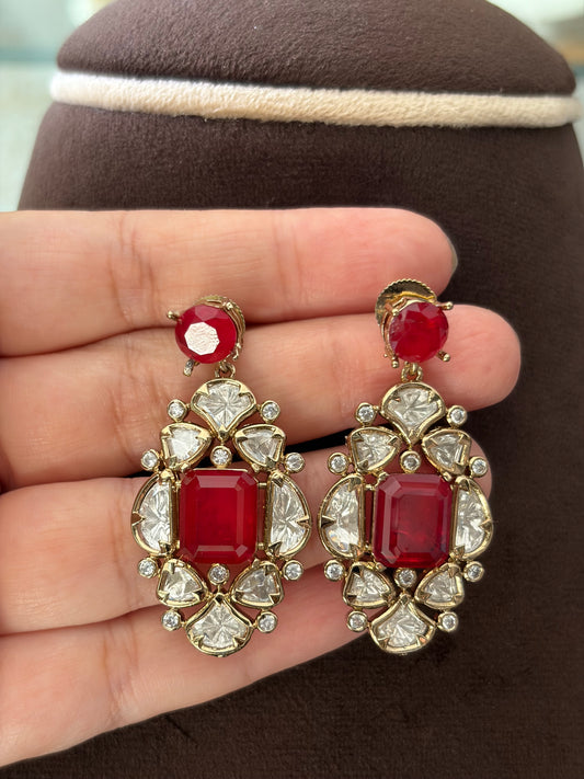AV(855)Trisha antique Polki necklace set
