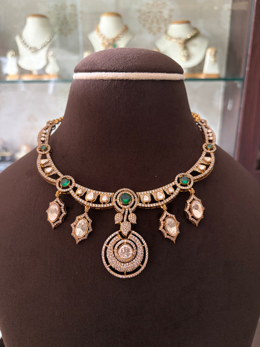 CD(1132)Carina moissanite necklace set