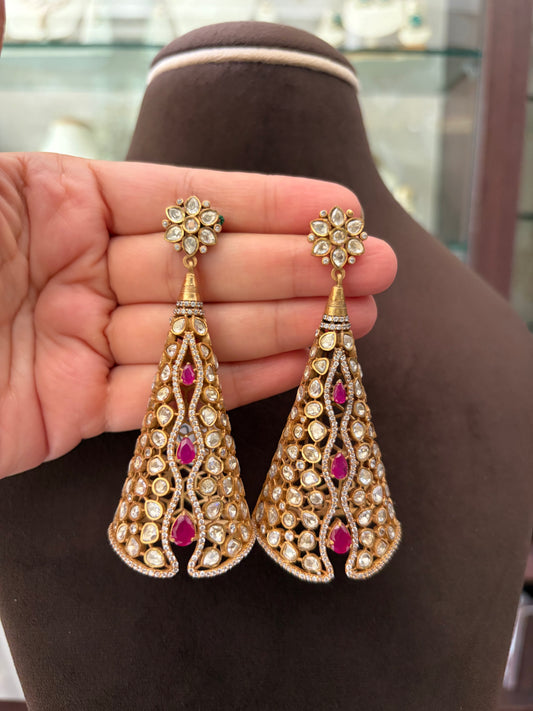 MS(787)Nadira statement moissanite earrings