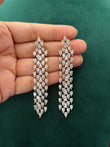 Long CZ stone earrings