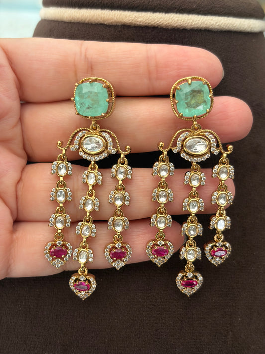 RN(2937)Pranita premium Polki necklace set