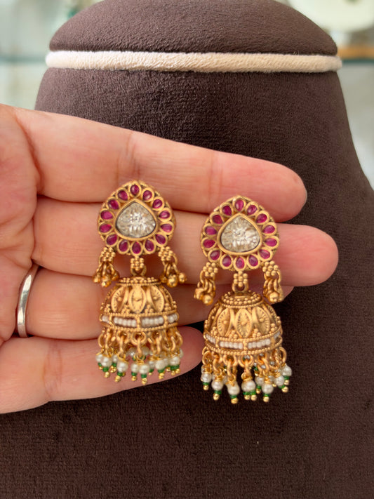 SV(610)Gandhari gold look necklace set