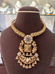 MF(964)Avni gold plated moissanite necklace