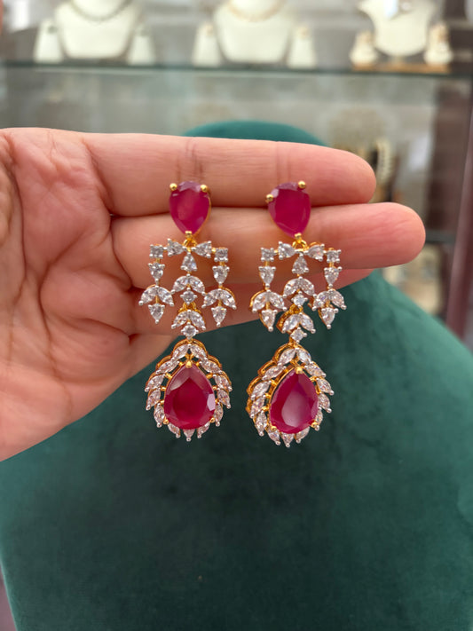 AD necklaces with Ruby coloured stones