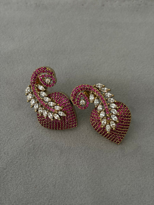CD(213)Suika antique AD earrings