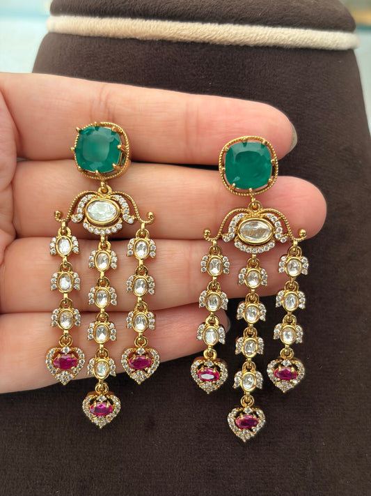 RN(2937)Pranita premium Polki necklace set