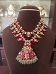 GT(2950)Lakshmi double layer takker necklace set