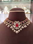 CD(1077)Zara antique moissanite necklace set