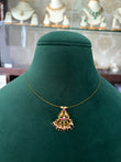 Gold look wire necklace