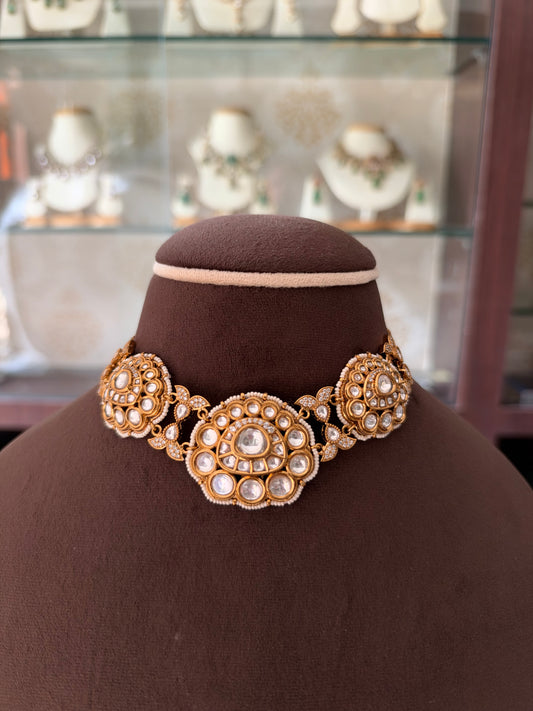 MS(1320)Meera Jadau choker cum Necklace