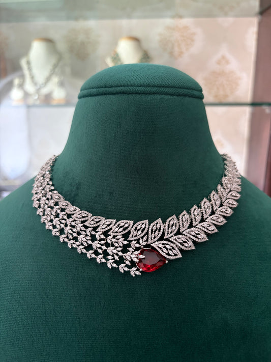 Amina designer leaf necklace