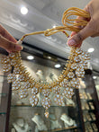 Gold look Polki necklace