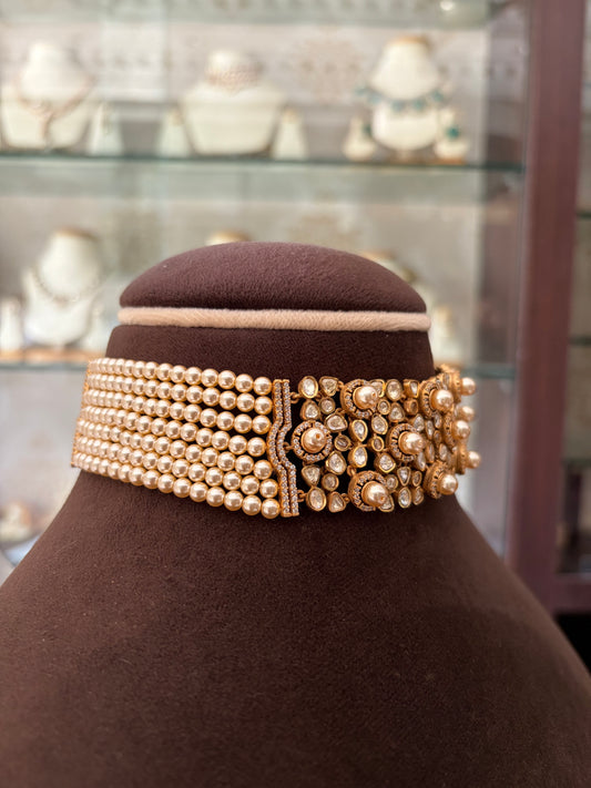 MS(1424)Melina peeli moissanite choker