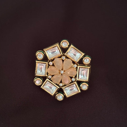 Adjustable Kundan Ring