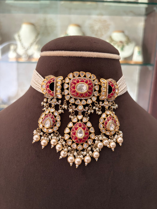 CH(1437)Mrinalini traditional Polki choker