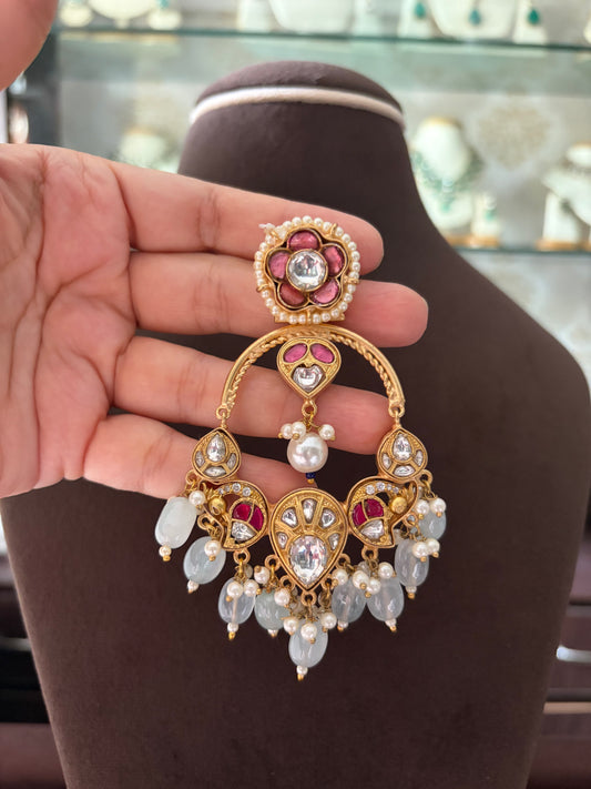 MS(585)Trisha Handmade Jadau Earrings