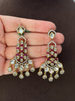 CH(464)Shloka antique Polki Earrings