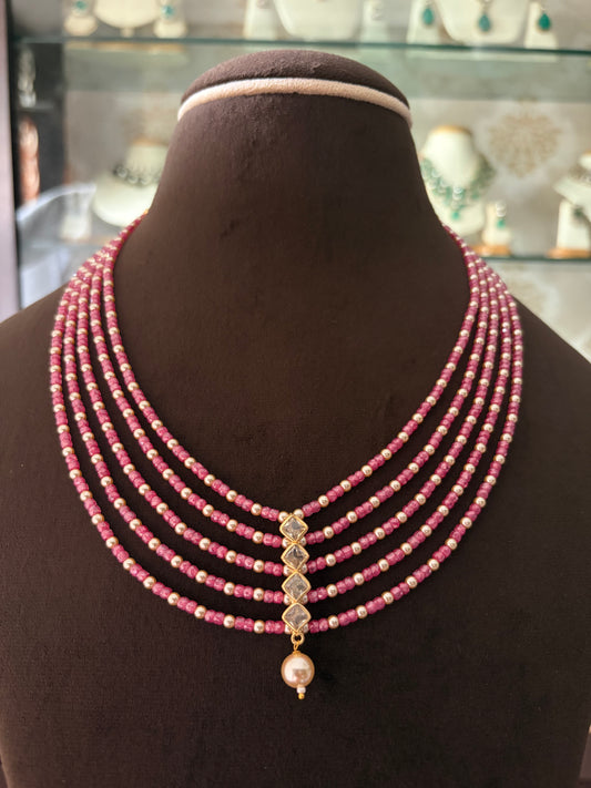 (562)Anika Cz beads mala