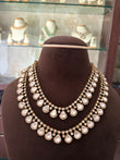 Razia double layer Polki necklace set