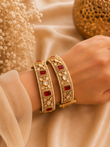 RH(651)Oorja antique openable ruby bangle