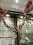 Blue Meenakari Polki necklace
